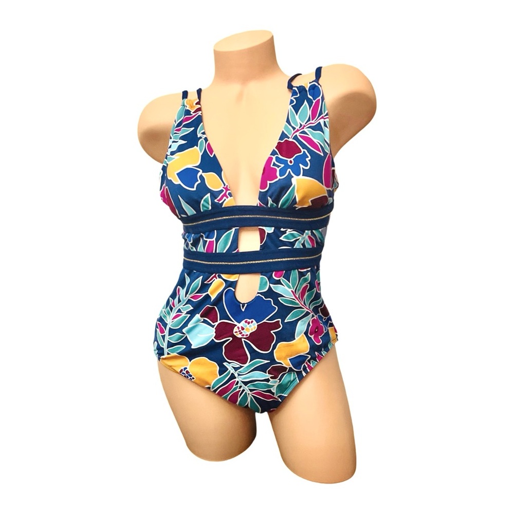 ✨NWT✨COLE OF CALIFORNIA▪️ Women’s One Piece Colorful Floral Swimsuit - Picture 11 of 15